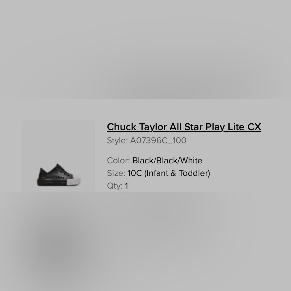 NWT Converse Chuck Taylor All Star Play Lite Black White Slip-On Rubber Sneakers - Picture 12 of 12
